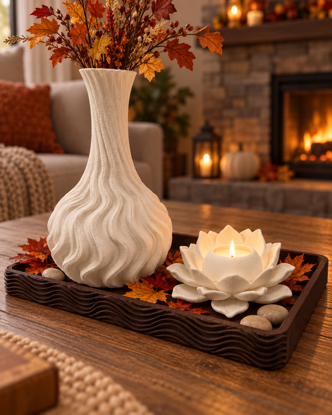 Warm toned Serenity sculptural set